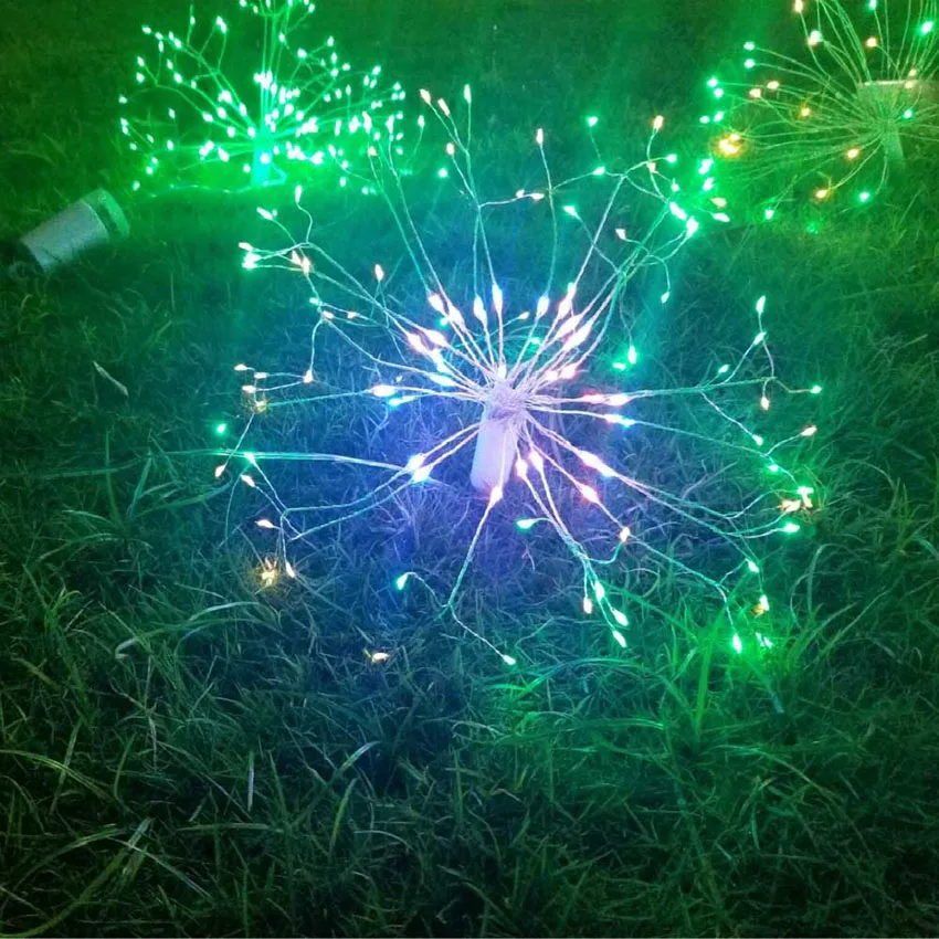 Dandelion LED String Light 8 Modes Remote Control Firework Fairy Light New Year Xmas Wedding Holiday Hanging Decoration Lamps (14)
