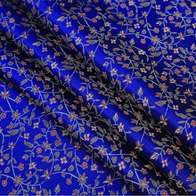 Высокое качество, нейлон, химическое волокно, парча, жаккард, темно-синий цветок, Ткань, используемая для платья, женская одежда, сумка 100x90 см