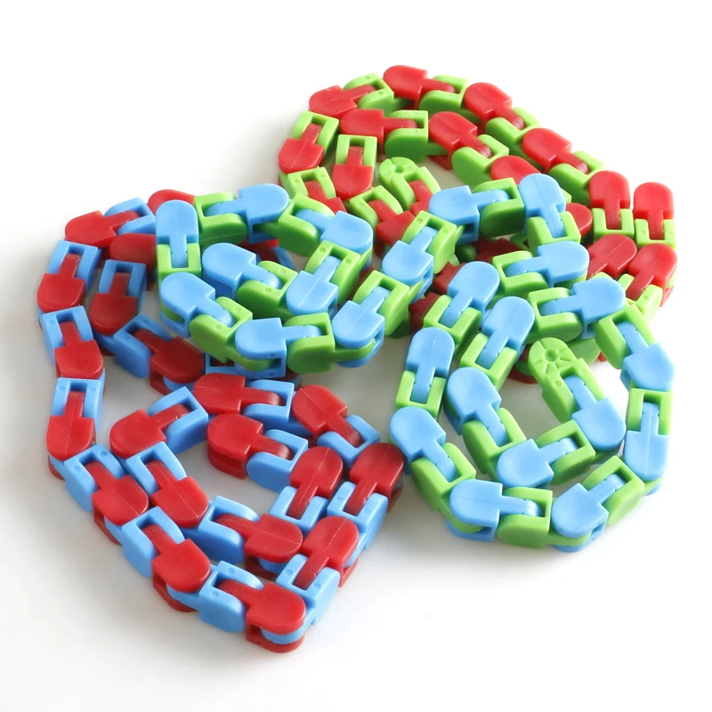 1 Wacky Tracks Snap and Click Fidget Toy Kid Autism Snake Puzzle Classic Sensory