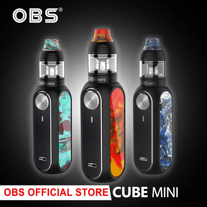 

In Stock!!! Original OBS Cube Mini Kit with 1500 mAh Built-in Battery & 2ml/3ml Cube Mini Tank E-cigarette Vape Kit