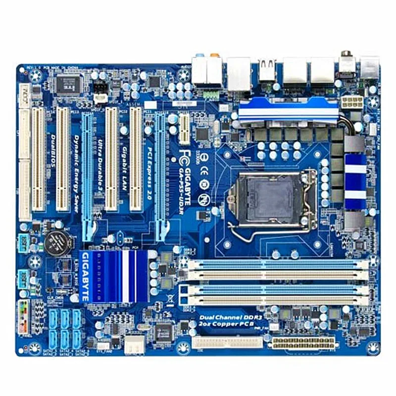 

For Gigabyte GA-P55-UD3R Original Used Desktop Motherboard P55-UD3R P55 LGA 1156 i5 i7 DDR3 16G SATA2 ATX