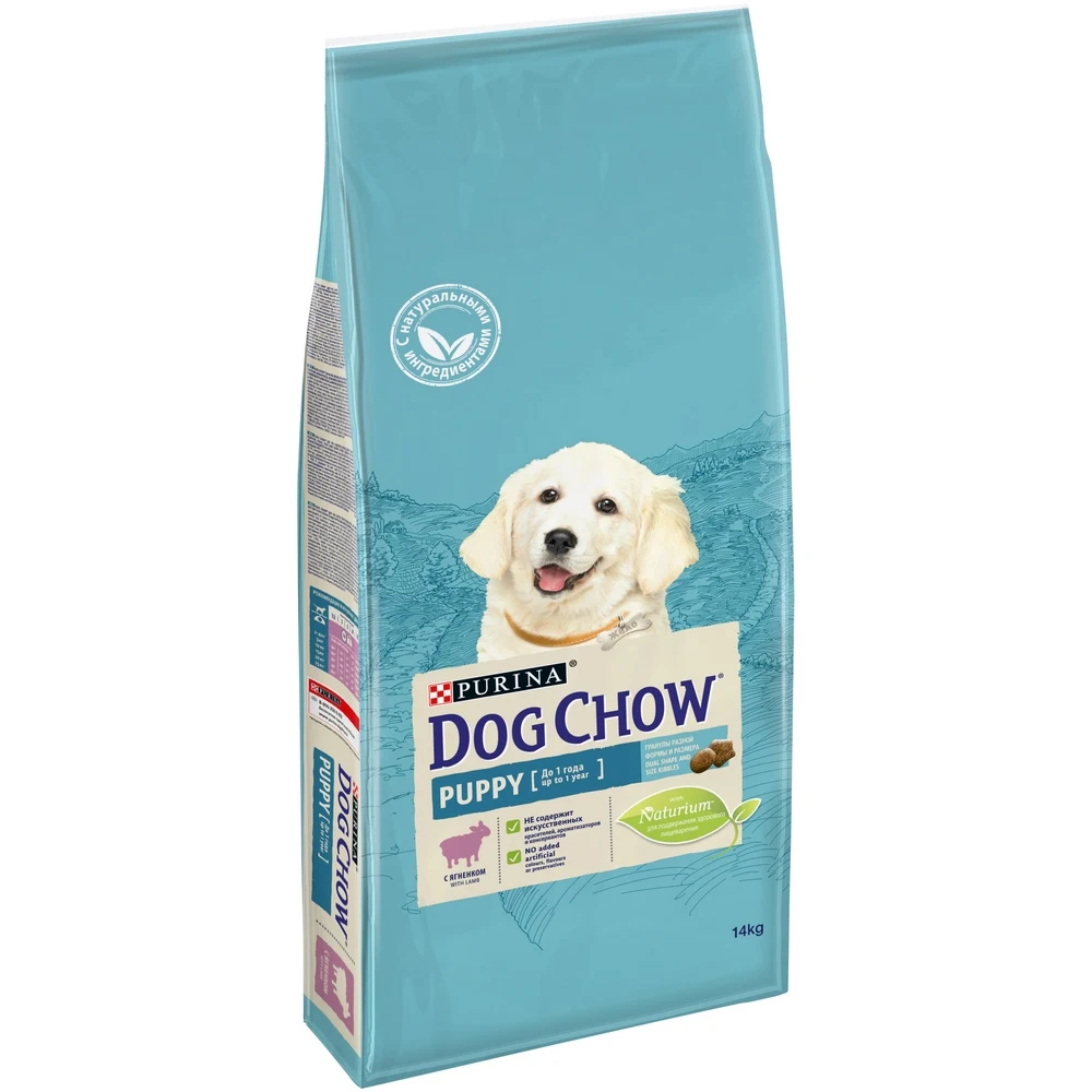 Dog Chow Puppy для щенков всех пород, Ягненок и рис, 14 кг