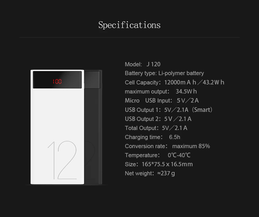 portable external battery charger