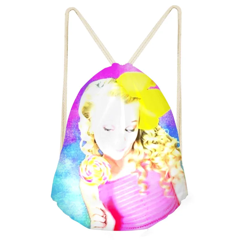 Noisydesigns супер JOJO Сива печати школьные ранцы для подростков обувь девочек Drawstring