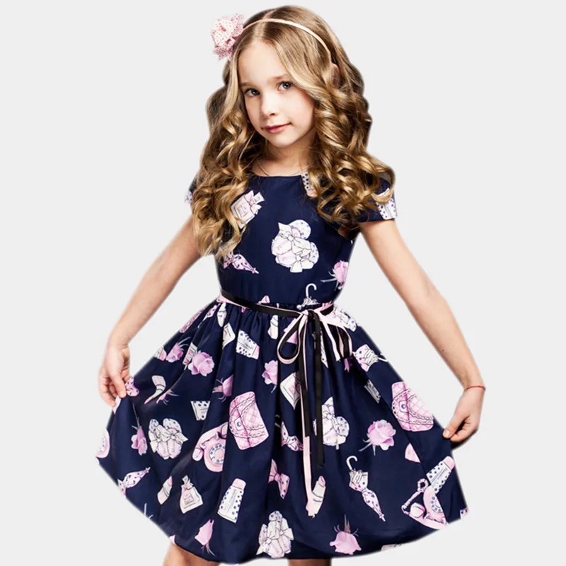 Robe Fille От 2 до 8 лет летнее платье для девочек 2018 принцессы повседневные платья