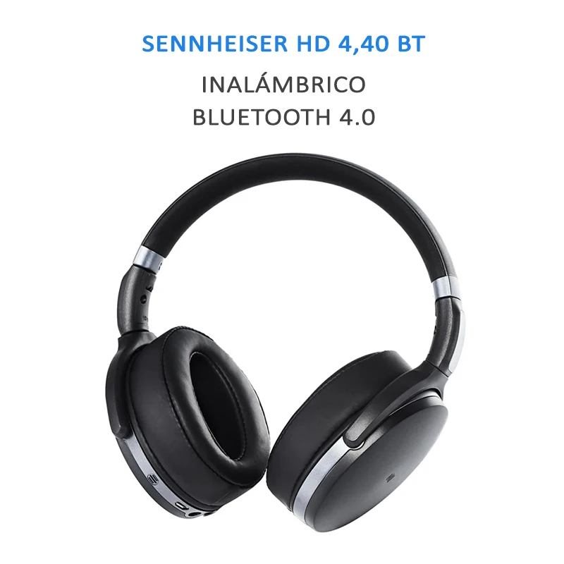 Baratos Sennheiser HD 4,40 BT Auriculares Inalámbricos Bluetooth Sonido HiFi Auricular Cascos Portátil NFC Diadema Plegable con Micrófono Música Estéreo Cancelación Ruido para Smartphone iPhone Xiaomi PC Teléfono Móvil Negro