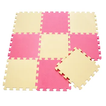 

9pcs EVA Foam Baby Play Mat 2 Colors Beige Series Puzzles Mat Floor Carpet Crawling Rug Activity Mats 30 x 30 x 1cm for Girls