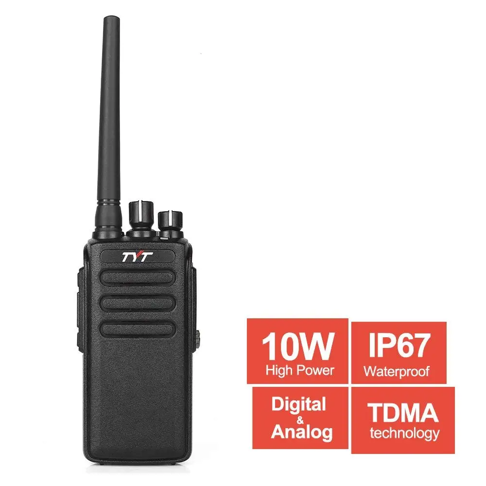 

TYT MD-680 waterproof Digital Two Way Radio Ham Walkie Talkie Handheld Transceiver 2200mah Battery UHF 400-470Mhz DMR 10W IP67