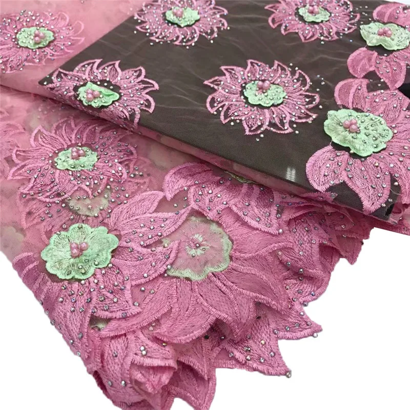

Guipure Fashion Beaded And Stones African Wedding Dress Net Lace Nigerian French Lace Fabrics X793-1