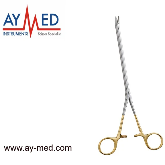 

Ring handle needle holders gold handle -vats instruments thoracoscopy minimally surgical instruments - scissors