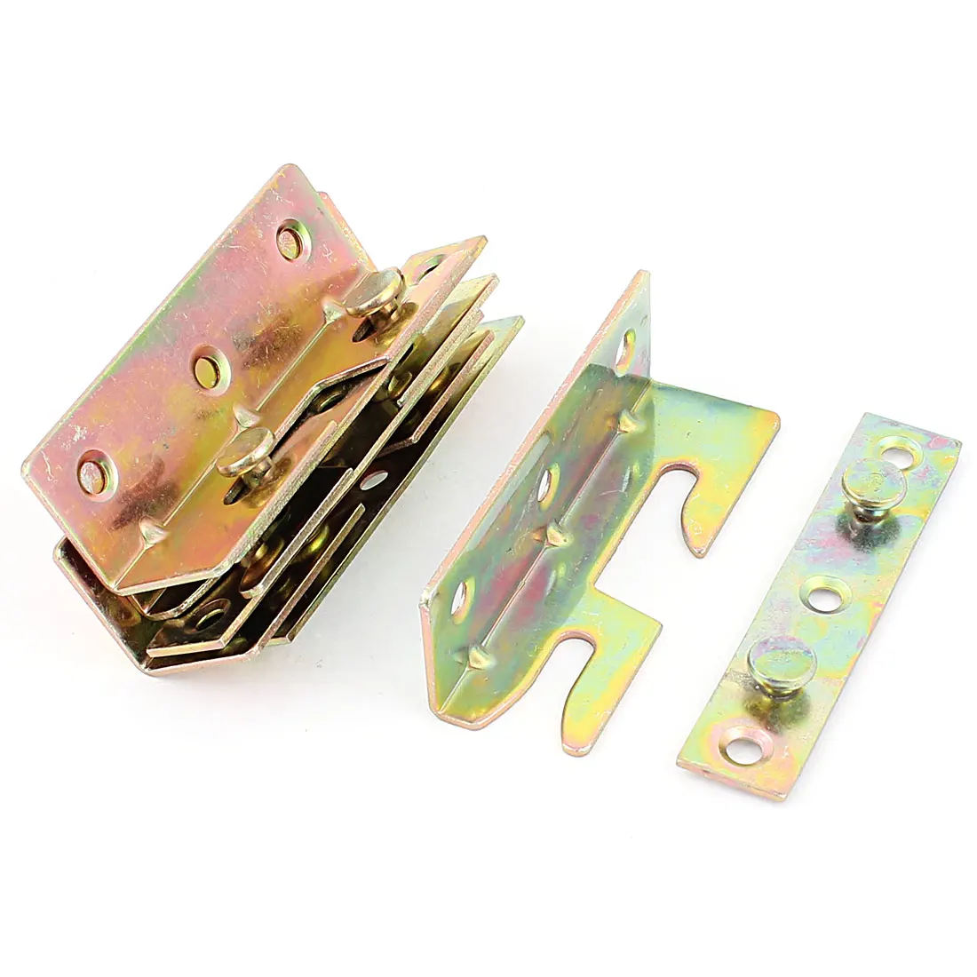 UXCELL Furniture Wood Bed Rail Bracket Fitting Snap Connectors 4 Sets bed | bracket | rail