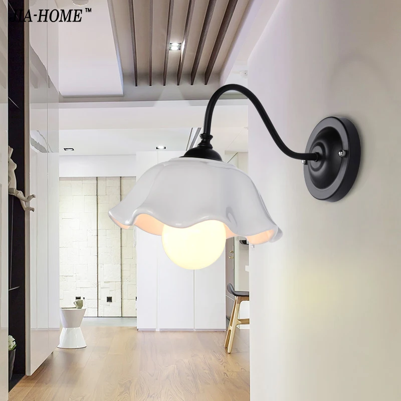 Countryside Wall Living Room Aisle Corridor Wall Lamp Simple Modern Bedroom Bedside Wall Light Single Head luminaire Sconce Countryside Wall Living Room Aisle Corridor Wall Lamp Simple Modern Bedroom Bedside Wall Light Single Head luminaire Sconce