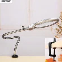 Desktop Clip Magnifier Table Lamp Magnifying Glass With LED Lights Portable Outdoor Work Light PCB Repair Assembly Sculpture Desktop Clip Magnifier Table Lamp Magnifying Glass With LED Lights Portable Outdoor Work Light PCB Repair Assembly Sculpture