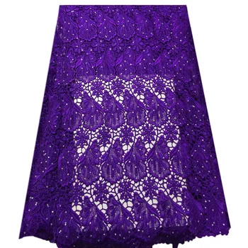 

5yards/lot High quality nigerian wedding african lace fabrics/most popular guipure cord lace fabric for wedding dress HJ912-1