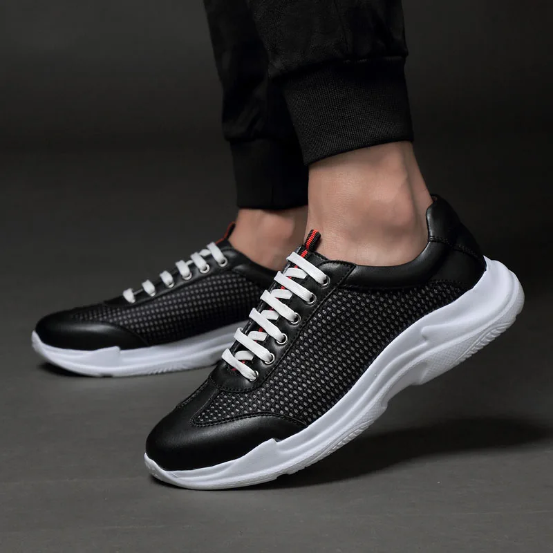

Hot Summer Casual Mesh Shoes Men Genuine Leather Breathable Men's Shoes Comfortable Loafers for Male Flats Schoenen Size 38-46