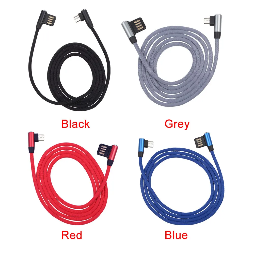 90 градусов Microusb угловой Быстрая зарядка Micro USB кабель для зарядки шнур кабели