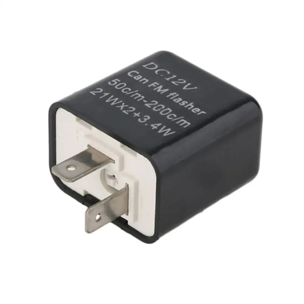 

12V 2Pin Speed Adjustable Flasher Motorbikes Turn Light Flasher Relay Universal Motorcycle Turn Signal Indicator