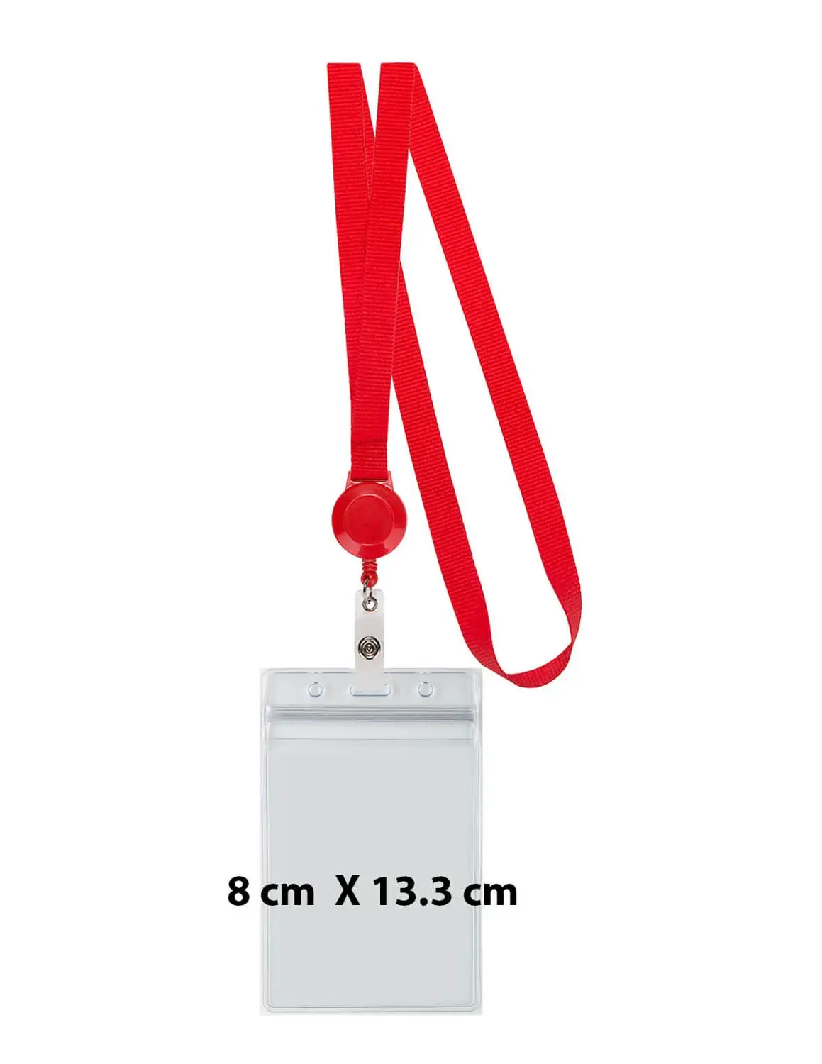 Безопасности ID держатель шнурок, с держатель карты мягкий ПВХ ID-карты держатель и Бейдж катушки - Цвет: Ws-02 Red