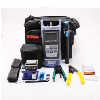 

FTTH Fiber Optic Tool Kit fibra optica herramientas with Visual Fault Locator and Power Meter Wire Stripper Fiber Cleaver