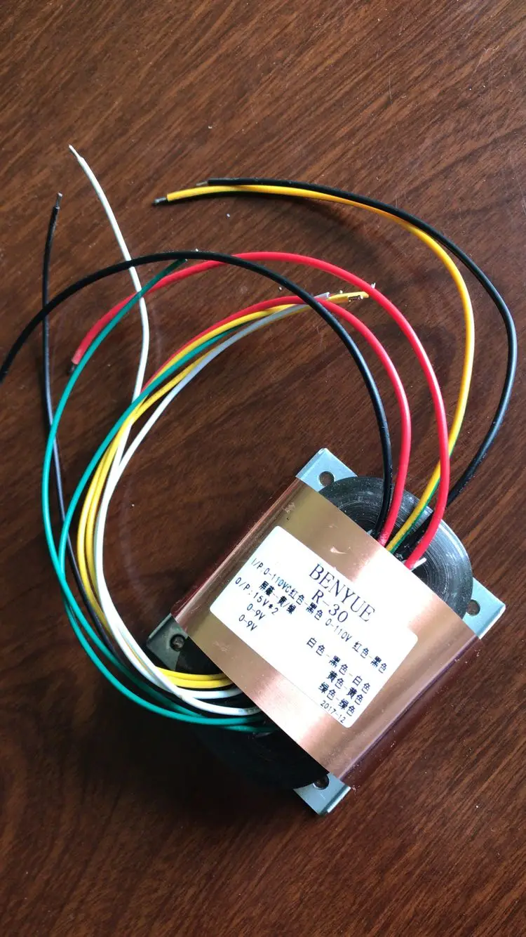 40 Вт трансформатор из чистой меди 40VA 15V-0-15V 0-9V 0-9V DAC декодер питания трансформатор для AK4490 AK4118