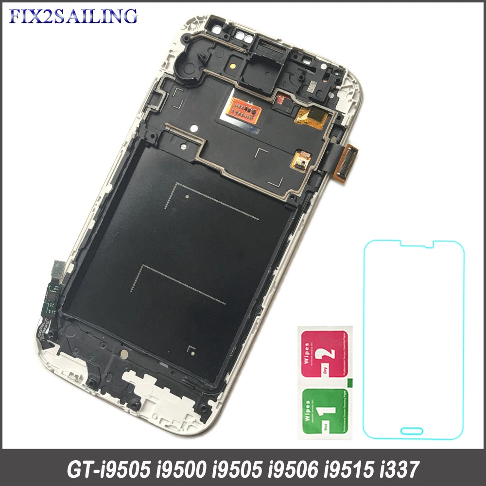 

FIX2SAILING High Quality LCD for SAMSUNG Galaxy S4 LCD Display with Frame GT-I9505 I9500 i9505 i337 Touch Screen Digitizer