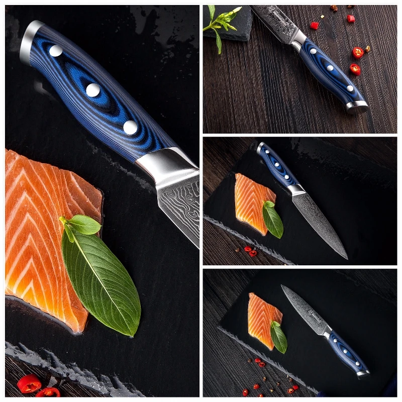 Кухонный нож vg10 из японской дамасской стали, инструменты для приготовления пищи, нож для очистки овощей, фруктов, барбекю, кухонная посуда, Новинка