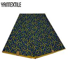 YANTEXTILE новая Анкара ткань Африканская настоящая восковая печать Tissu Africain 6 ярдов настоящий воск Африканский батик ткань для свадебного платья