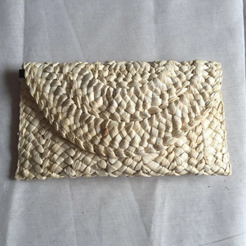 Women Straw Bags Knitted Corn Female Clutch Messenger Bag Summer Ladies Beach Bag Travel Handmade Braided Tote SS3004 (5)