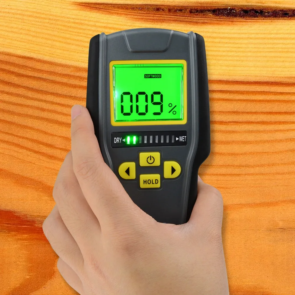 Beste Digitale Pinloze niet invasieve Inductieve Vochtmeter Hard Zacht Hout Gipsplaten Metselwerk Scanner Nat Droog Tester Handelaren Ambachtslieden