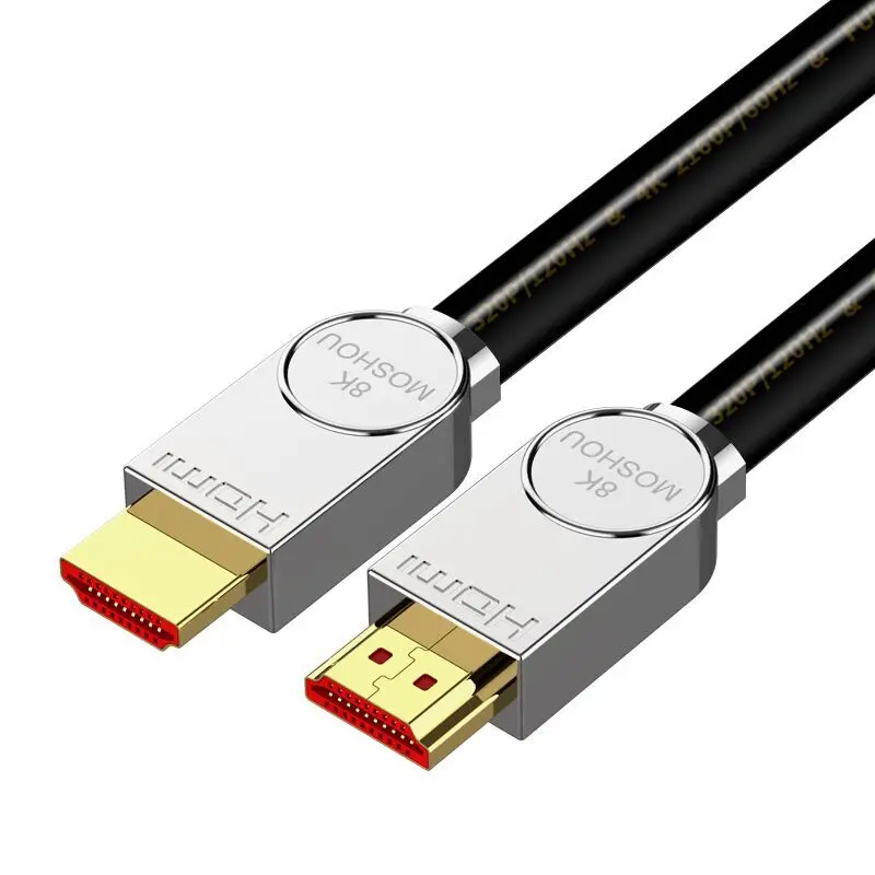 Кабель для HDMI 2,1 Ultra-HD(UHD) 8K MOSHOU 48Gbs с аудио и Ethernet HDMI шнур каво HDMI USB для переключателя 4K - Цвет: Black