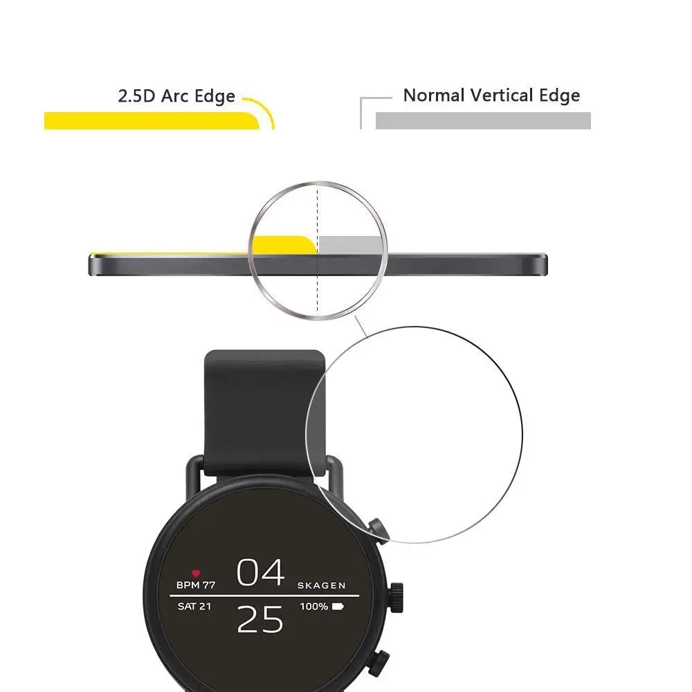 3 шт Защитная пленка для экрана для skgen Falster 2 часы закаленное стекло 9 H 2.5D 0,3 мм против царапин Взрывозащищенная защитная стеклянная пленка