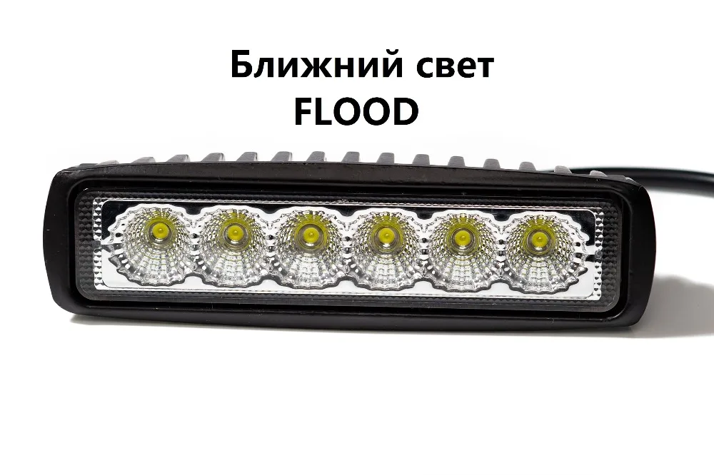 Online 2 piezas 18w DRL LED luz de trabajo 10 30V 4WD 12v para fuera de carretera camión barco niebla Luz de coche montaje ATV Luz de circulación diurna