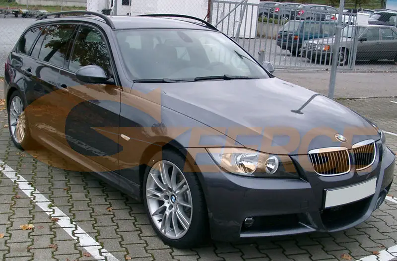 Для BMW 3 серии E90 E91 салон touring 2005-2008 галогенные фары отличные ультра яркие c-образные стильные CCFL ангельские глазки комплект