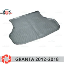 Per Lada Granta 2012-2018 Berlina Liftback tronco tappetino tappeti antiscivolo poliuretano sporco di protezione del tronco interno auto styling