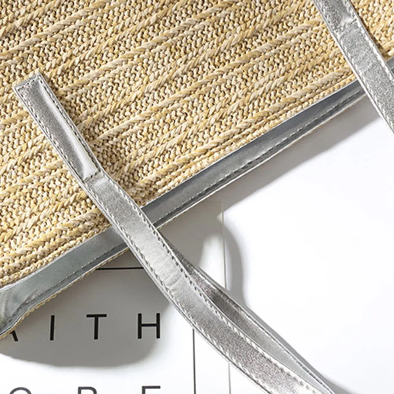 Women Summer Beach Handbag Bohemian Large Capacity Lady Straw Bags Travel Female Weave Shoulder Bag Casual Knitted Tote SS3029 (5)