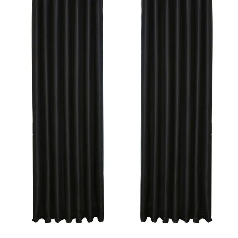 

Blackout Curtain Room Thermal Insulated Grommet Darkening Drape for Bedroom Living Room 39 x 84 Inch (Black)