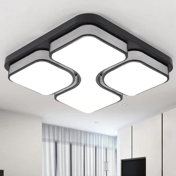 

DX Modern Led Ceiling Lights Luminaire For Living Room Bedroom Minimalist Style Remote Control Lamp Art Square Dimmable Lustre