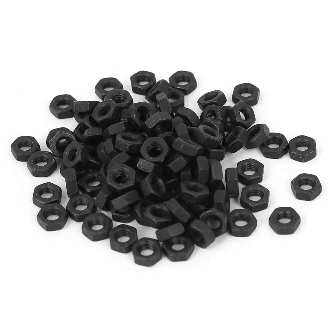 

UXCELL M3 Carbon Steel Grade 8 Hexagon Hex Nut Black 100Pcs