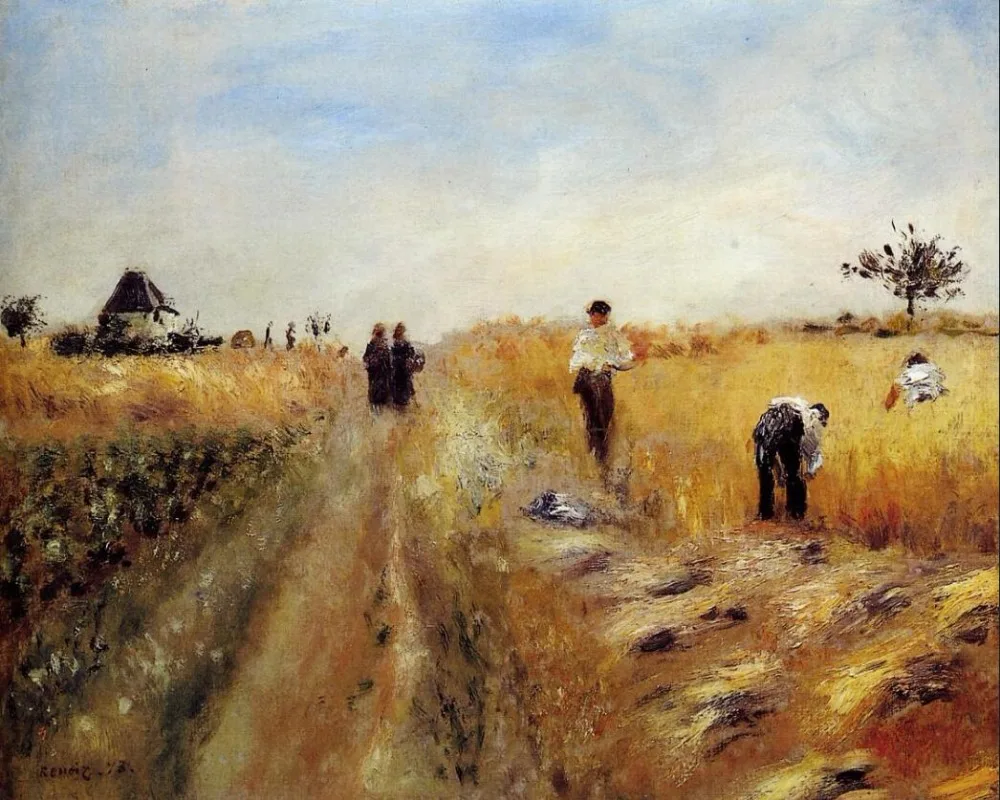 

High quality Oil painting Canvas Reproductions The Harvesters (1873) By Pierre Auguste Renoir hand painted