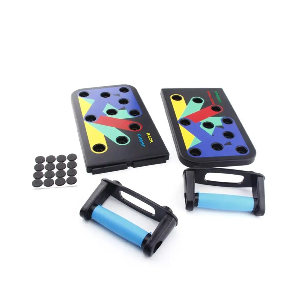 9 in 1 Body Comprehensive Exercise Bracer Building Push Up Rack Board System Workout Training Gym Exercise Pushup Stands Fitness