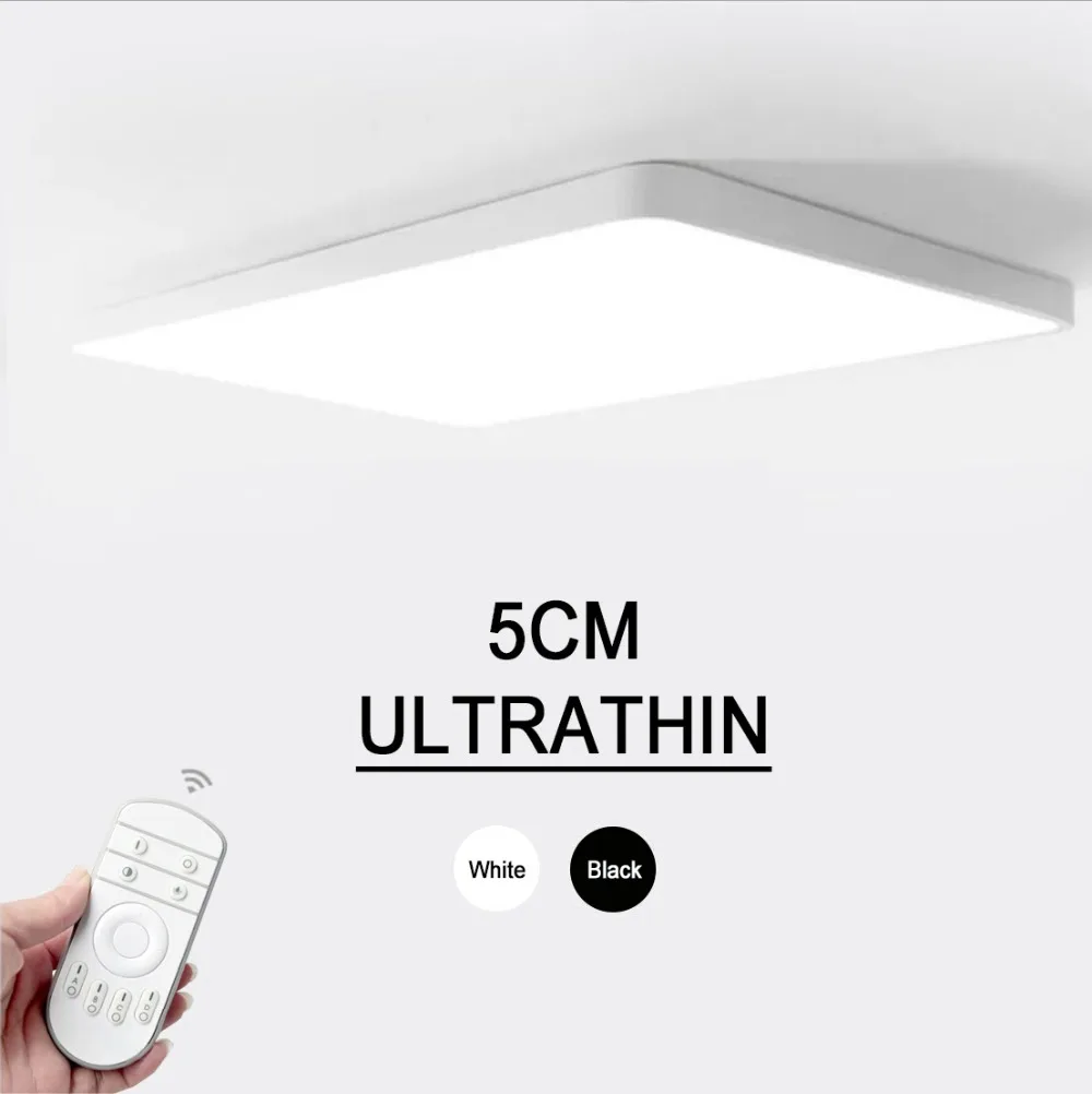 

LED Modern Ceiling Lights Nordic Style Ceiling Lamps Remote Control Dimmable Color Change Iron Fixture Living Room Bedroom SQ44