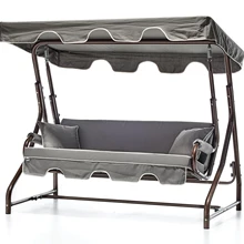 Качели с откидывающейся длинной спинкой и подставкой для ног для трех человек(200 см