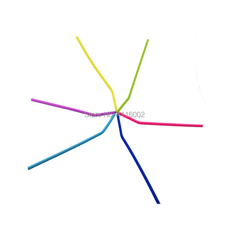 

300 шт 25,5 см длина силикагель Питьевая солома пищевая Солома для детей перерабатываемая согнутая солома диа. 6,8 мм