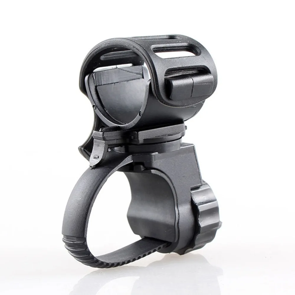 Perfect 2019 Torch Clip Mount Bicycle Front Light Bracket Flashlight Holder 360Rotation With antiskid rubber waterproof Bike accessories 7