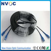 30 м FTTH GJXH внутренний волоконно-оптический патч-корд, SM, дуплексный, G657A, LSZH, SC/UPC на обоих концах, 50 см между черным краном к разъему