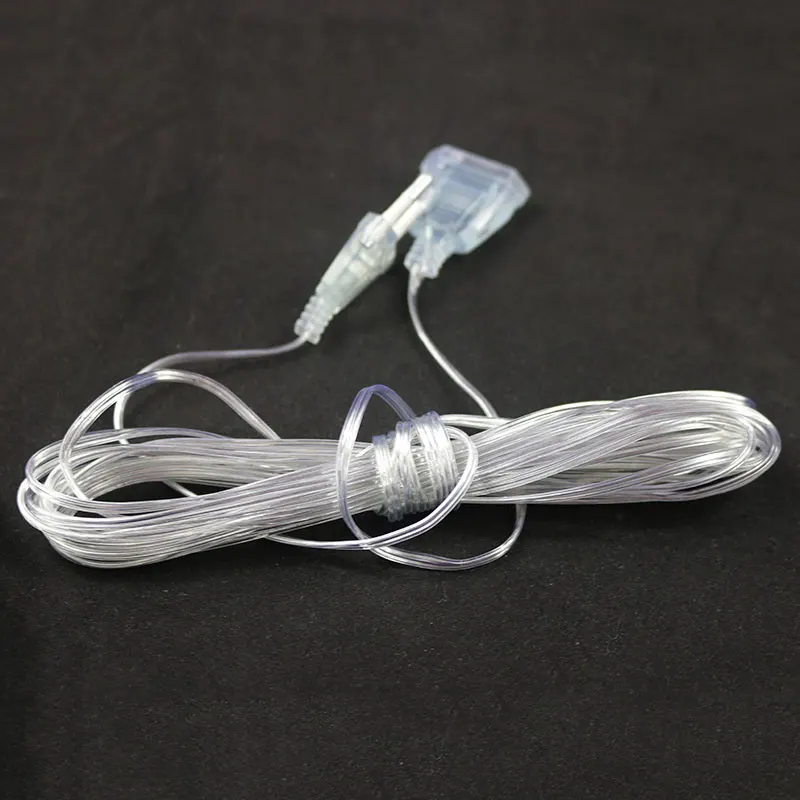 

5M light string Transparent Extended Wire EU Plug For LED Light String Wedding Home party bedroom Christmas Lights Outdoor Decor