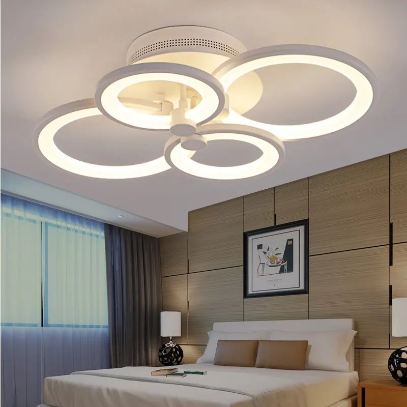 

Modern LED rings Ceiling Lamp for kitchen living room study room bedroom Dimmable+Remote control geometry fixtures