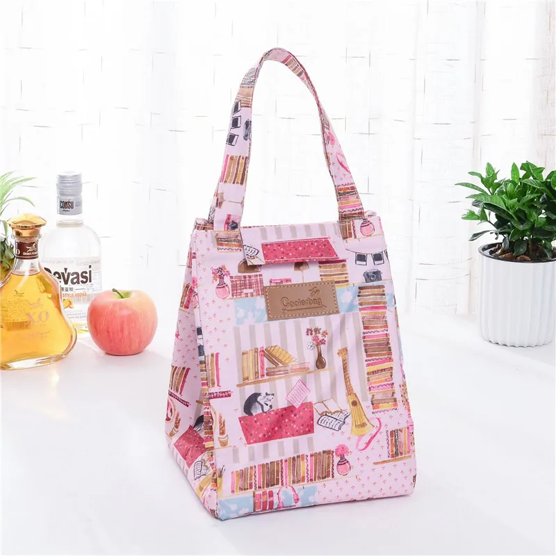 Insulation package Aluminium foil insulated Picnic lunch bag cartoon print women fashion warmer food keeper bag ice pack