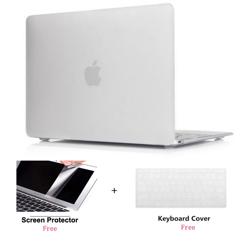 Frosted Clear Rubberized Hard Case Cover Skin Set keyboard cover For font b Apple b font