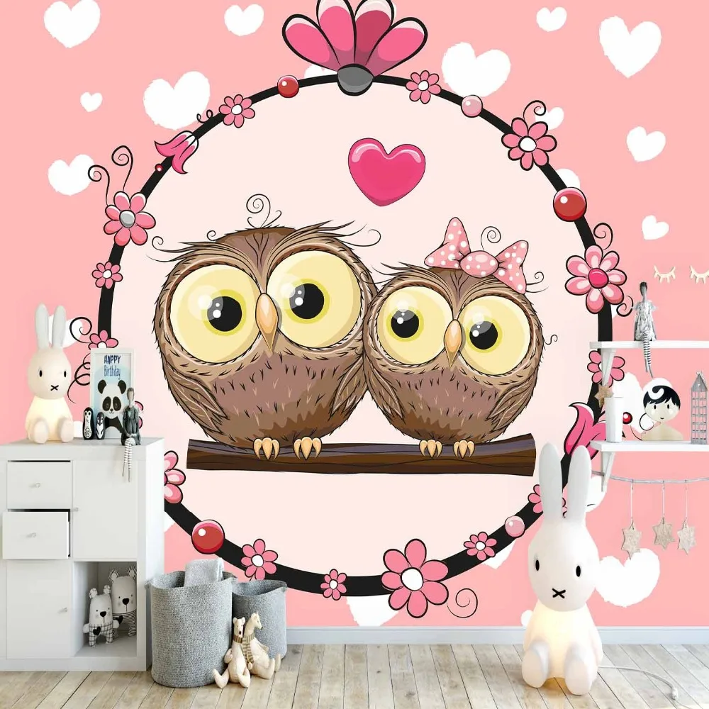 Fondos De Pantalla De Piso De Color Rosa Corazon Blanco Amor Buhos